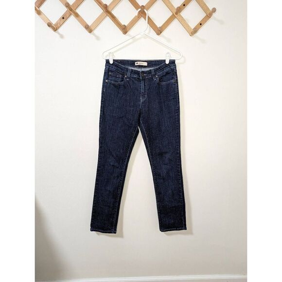 Levi's Mid Rise Skinny Dark Wash Denim Jeans - Size 8 W29 L32 - Picture 1 of 9
